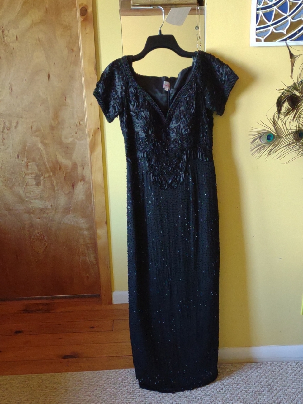 Escapades Vintage Beaded Maxi Evening Gown